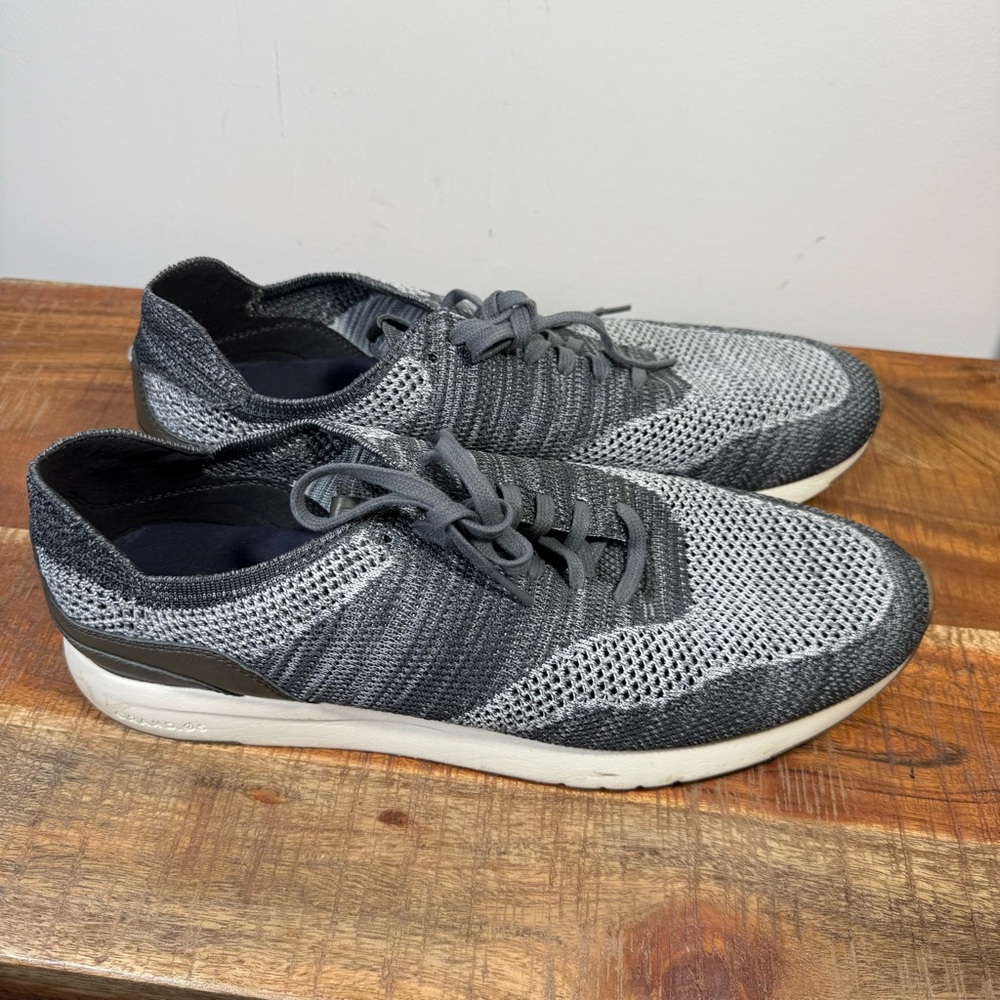 Cole Haan Stylish Gray Knit Men's Sneakers, 13